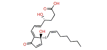 (4R,5E,7E,12S,14Z)-4,12-Dihydroxy-9-oxo-5,7,10,14-prostatetraenoic acid